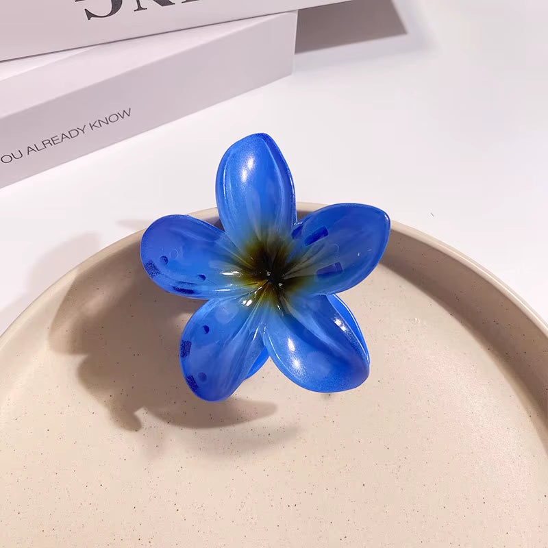 2026 New Vacation Egg Flower Hair Clips Hawaii Beach Claws Bohemian Hairpin for Girls Dopamine Y2K Hair Accessory
