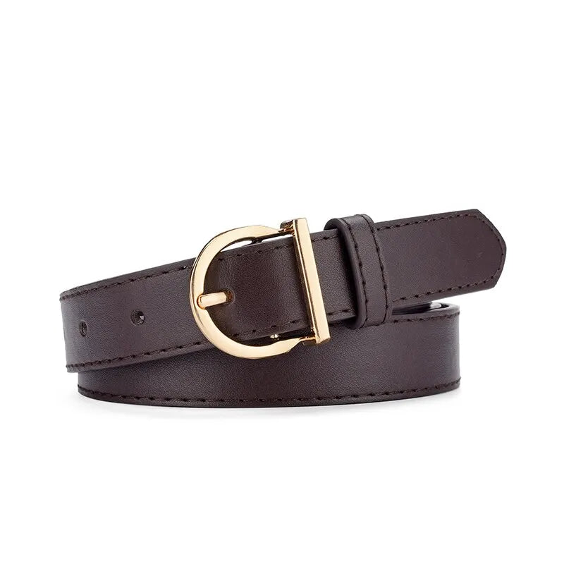 Women'S Belt Fashion High-Quality Pin Buckle Belt Genuine Luxury Soft PU Leather Belt Women Pair with Pants Jeans，For Ideal Gift