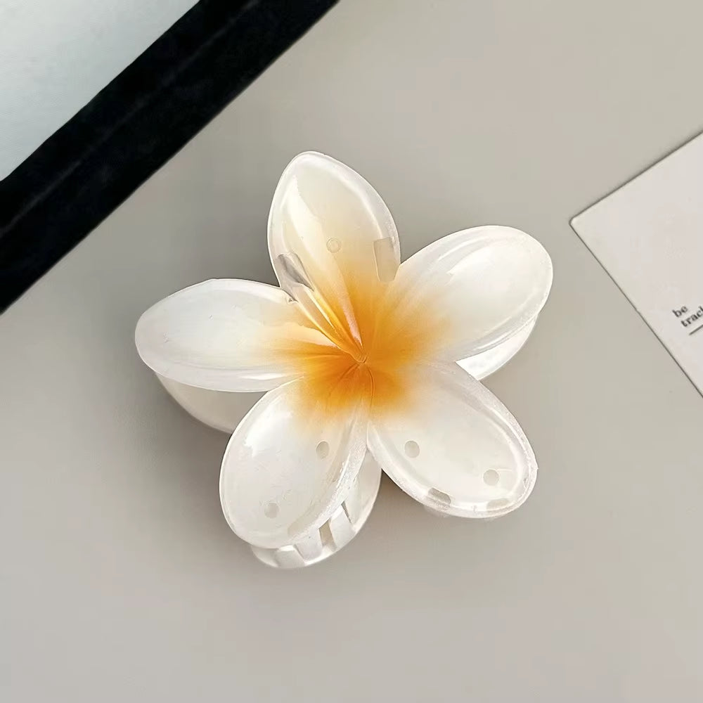 2026 New Vacation Egg Flower Hair Clips Hawaii Beach Claws Bohemian Hairpin for Girls Dopamine Y2K Hair Accessory