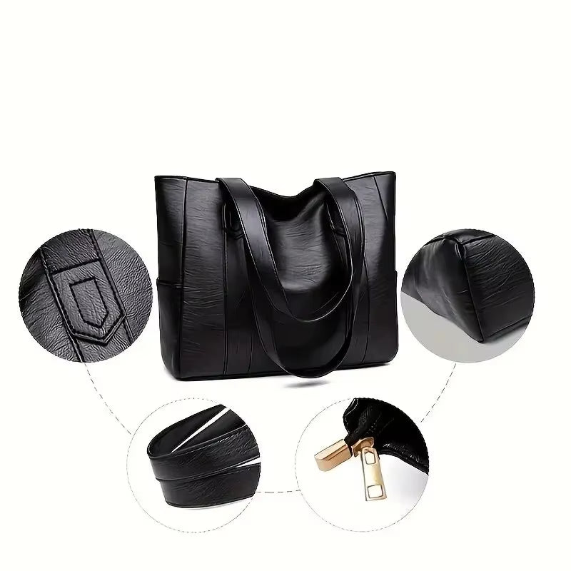 Vintage Large Capacity Canvas Women'S Handbag Shoulder Bag Commuting Work Leisure Handbag Travel Shopping Bag