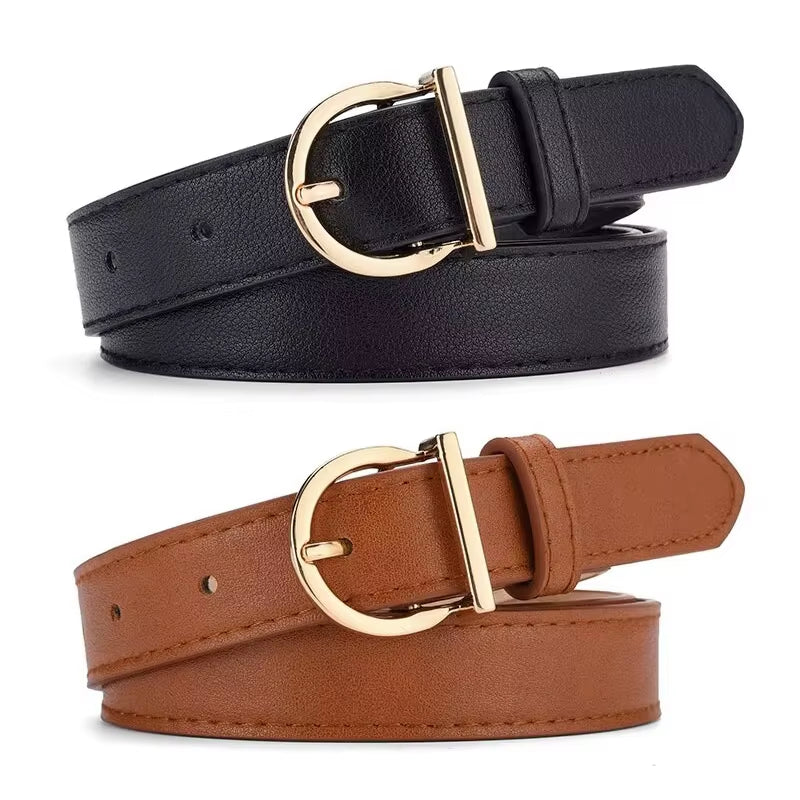 Women'S Belt Fashion High-Quality Pin Buckle Belt Genuine Luxury Soft PU Leather Belt Women Pair with Pants Jeans，For Ideal Gift