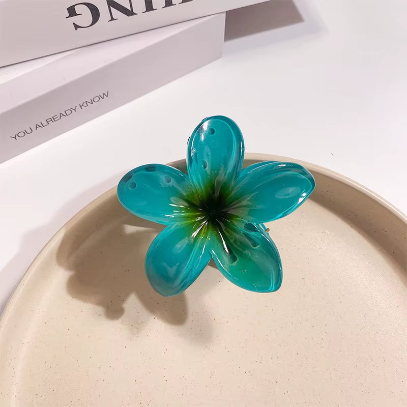 2026 New Vacation Egg Flower Hair Clips Hawaii Beach Claws Bohemian Hairpin for Girls Dopamine Y2K Hair Accessory
