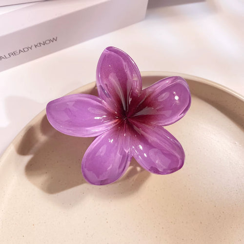 2026 New Vacation Egg Flower Hair Clips Hawaii Beach Claws Bohemian Hairpin for Girls Dopamine Y2K Hair Accessory