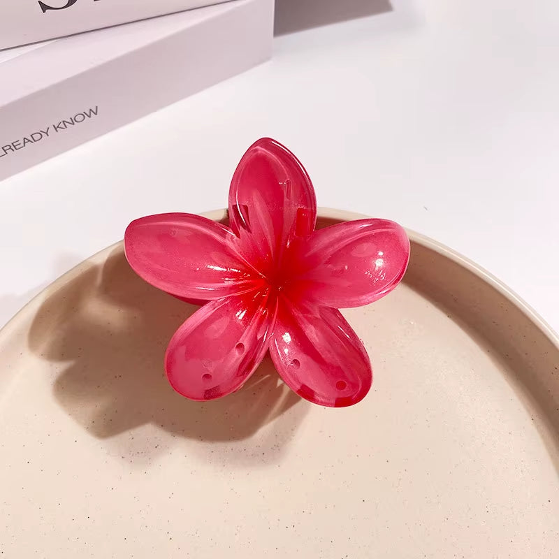 2026 New Vacation Egg Flower Hair Clips Hawaii Beach Claws Bohemian Hairpin for Girls Dopamine Y2K Hair Accessory